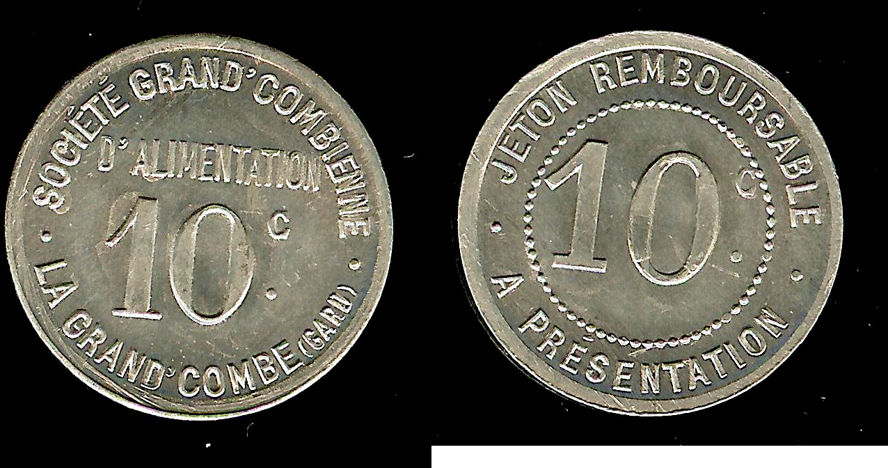 La Grande-Combe(Gard) 10 centimes N.D.  BU